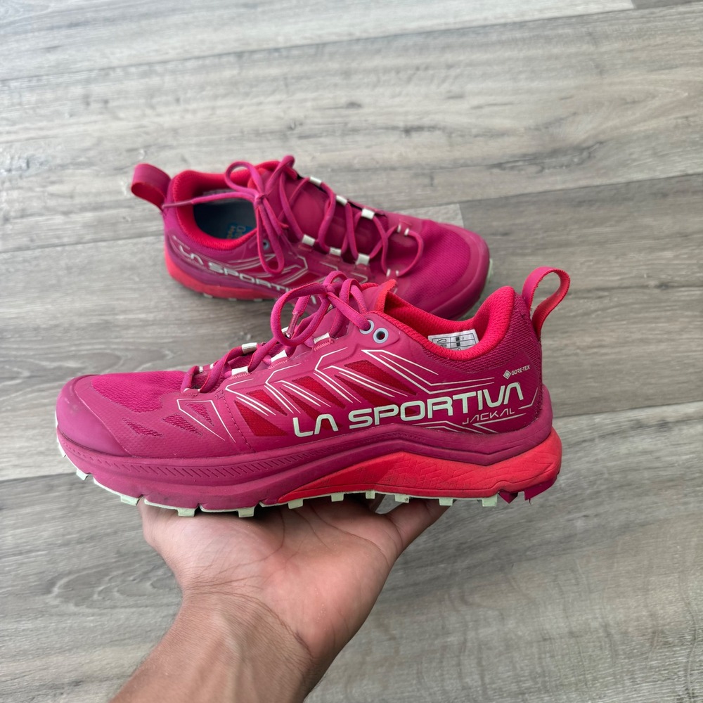 La Sportiva Jackal GTX Womens Trail Running Shoes Hibiscus Pink Gore-Tex 6.5 - Picture 1 of 6